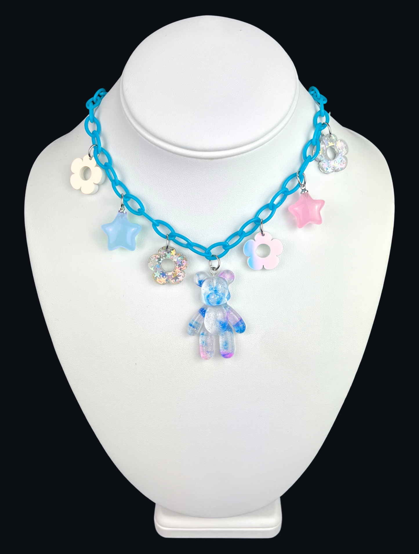Blue Gummy Bear Necklace