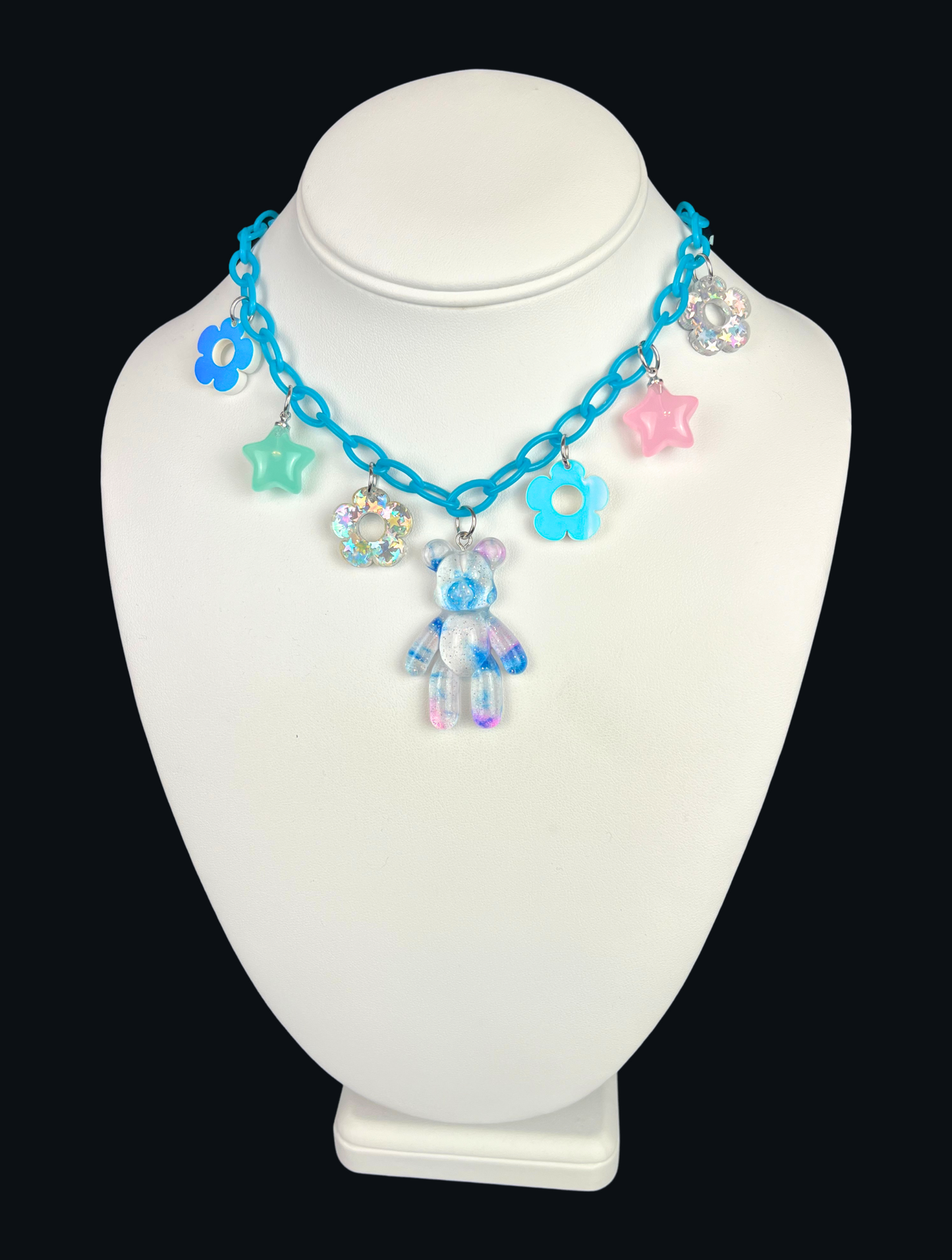 Blue Gummy Bear Necklace