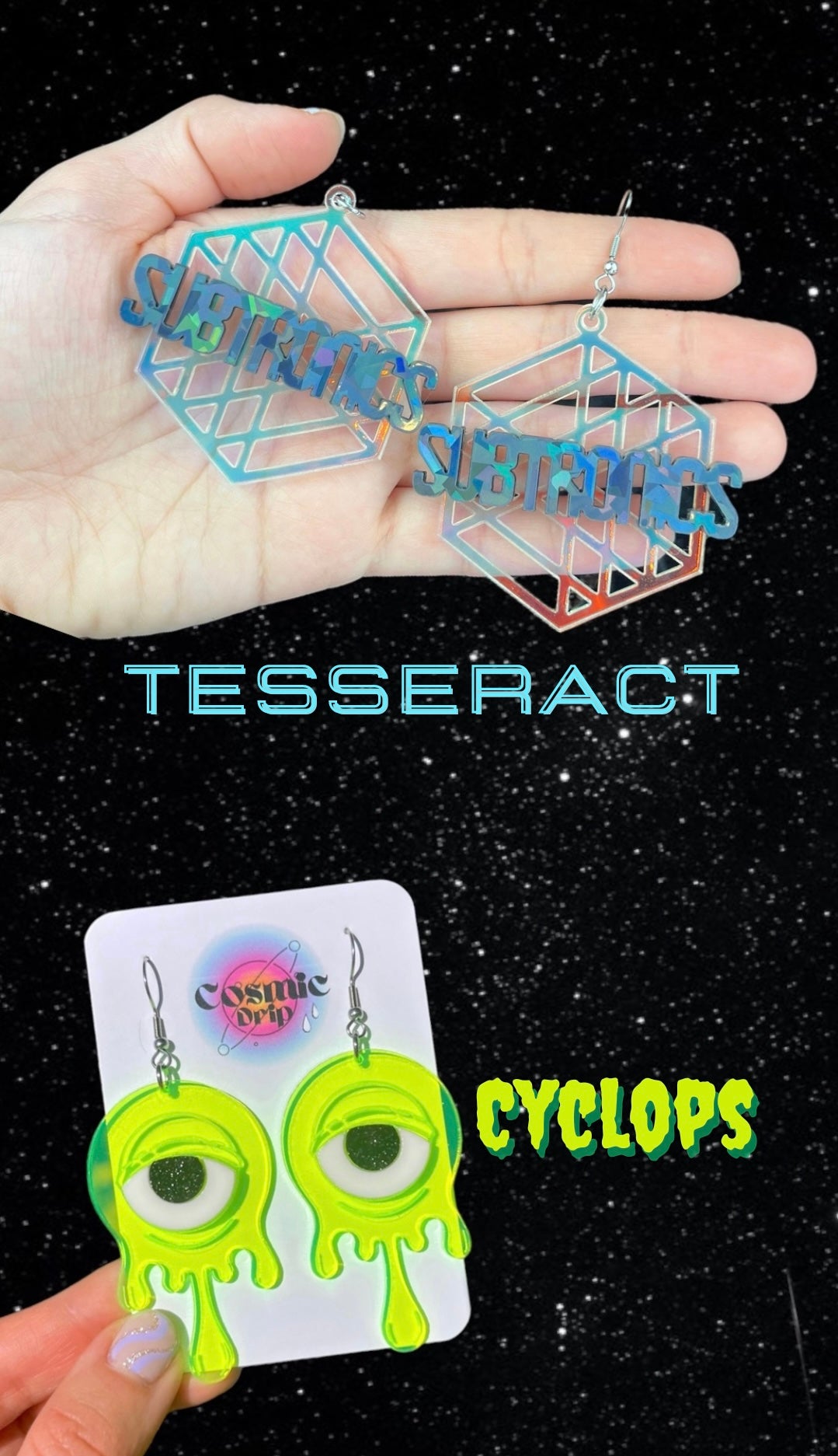 Subtronics Tesseract Earrings