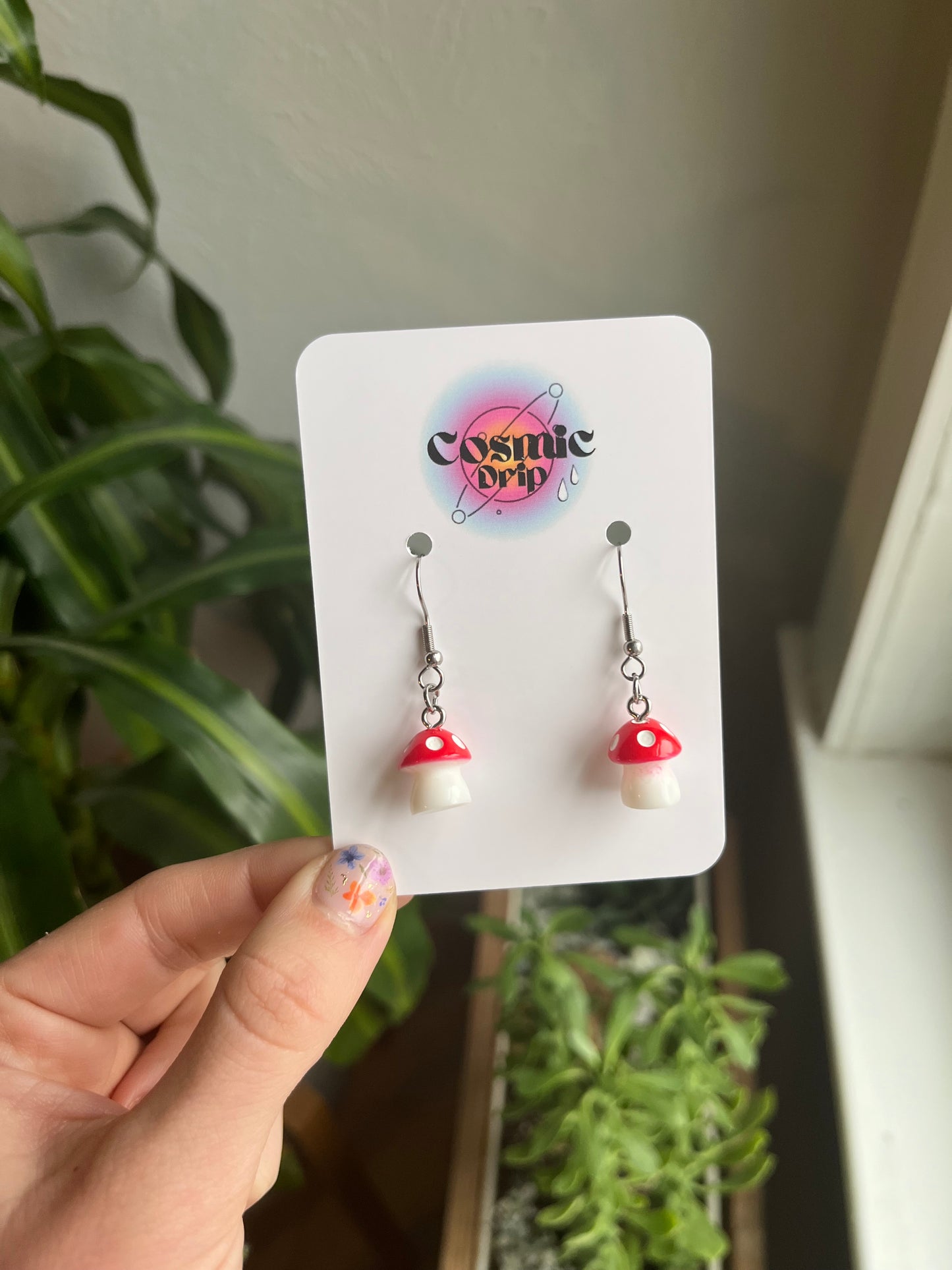 Colorful Mushroom Earrings
