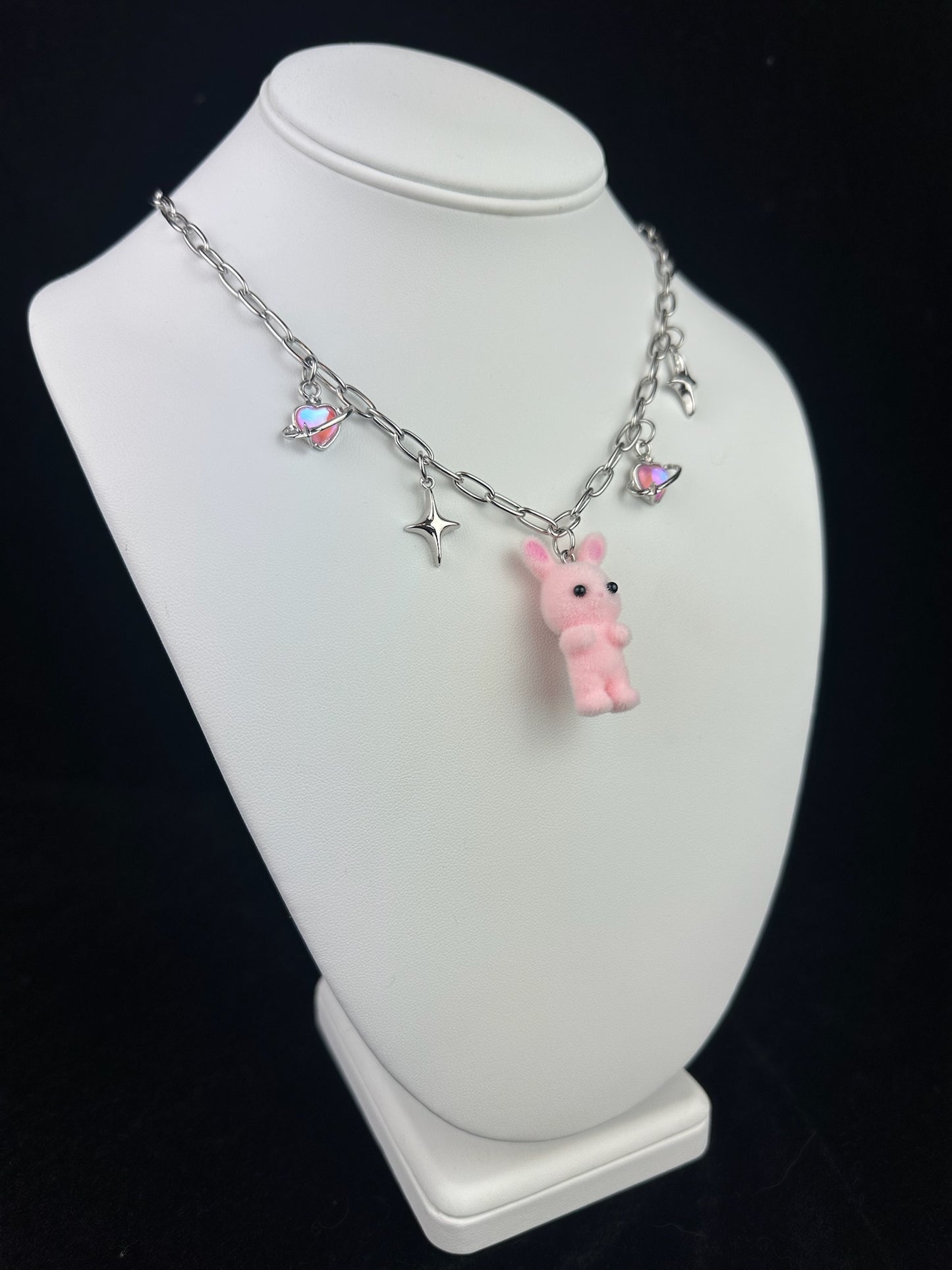 Y2k Bunny Charm Necklace