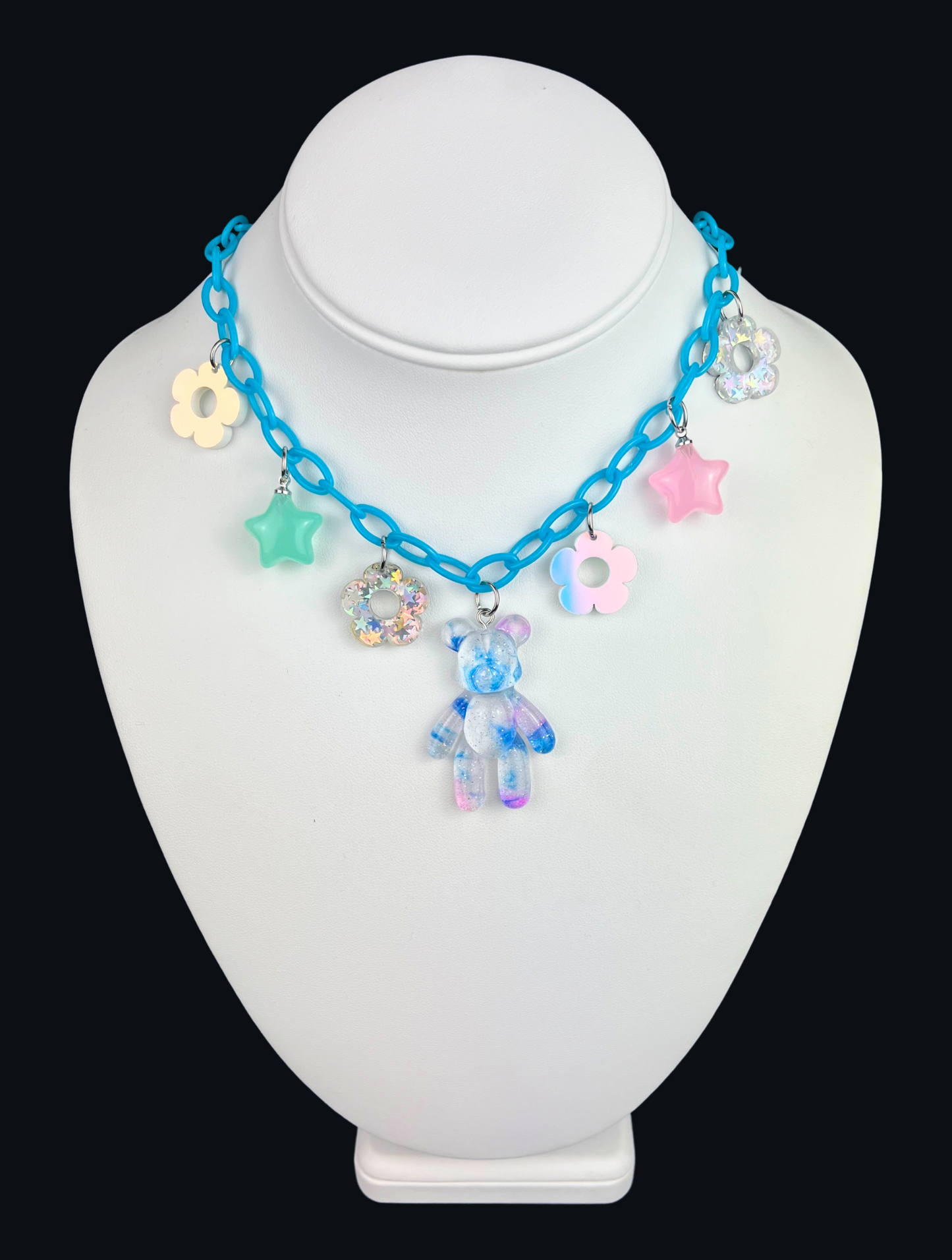 Blue Gummy Bear Necklace