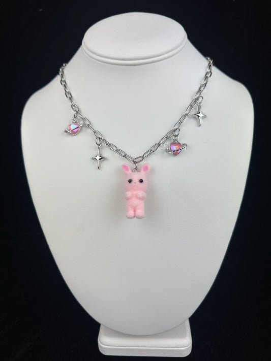 Y2k Bunny Charm Necklace