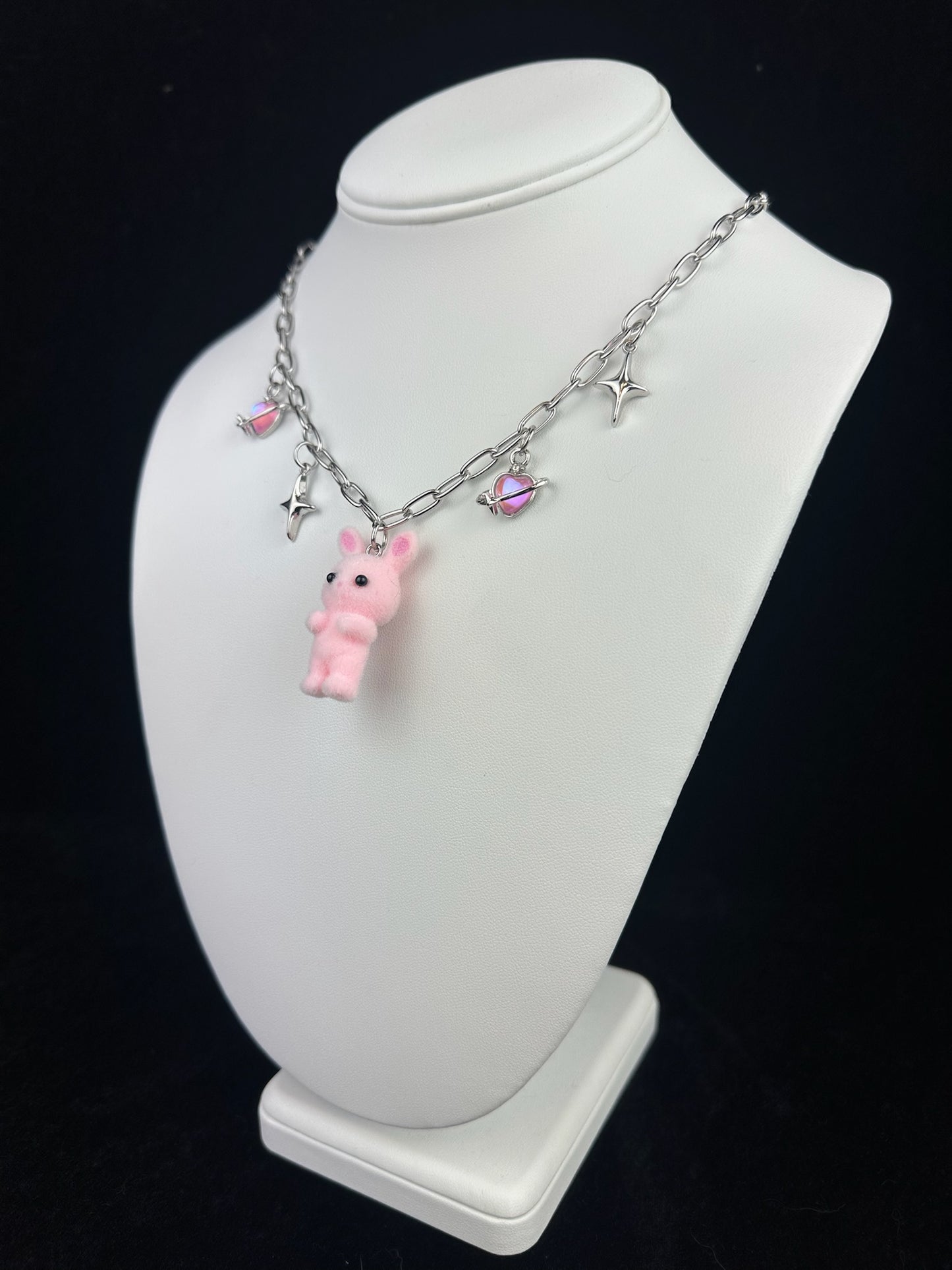 Y2k Bunny Charm Necklace