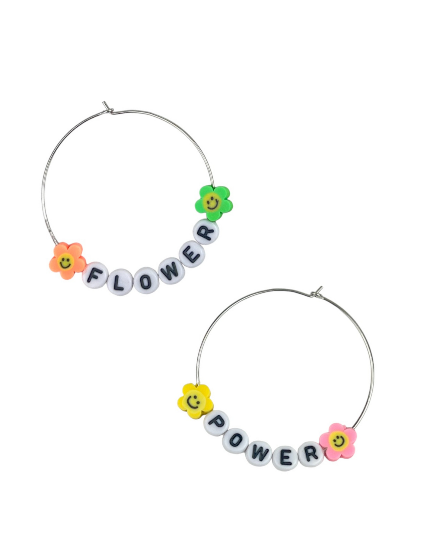 Flower Power OOAK Hoops