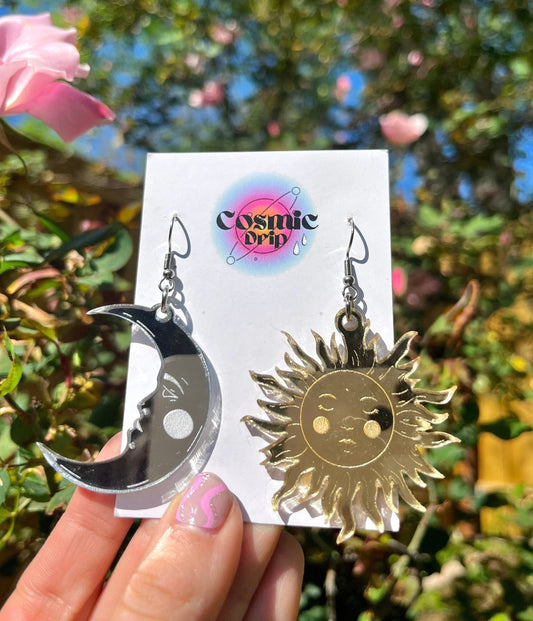 Sun and Moon Earrings