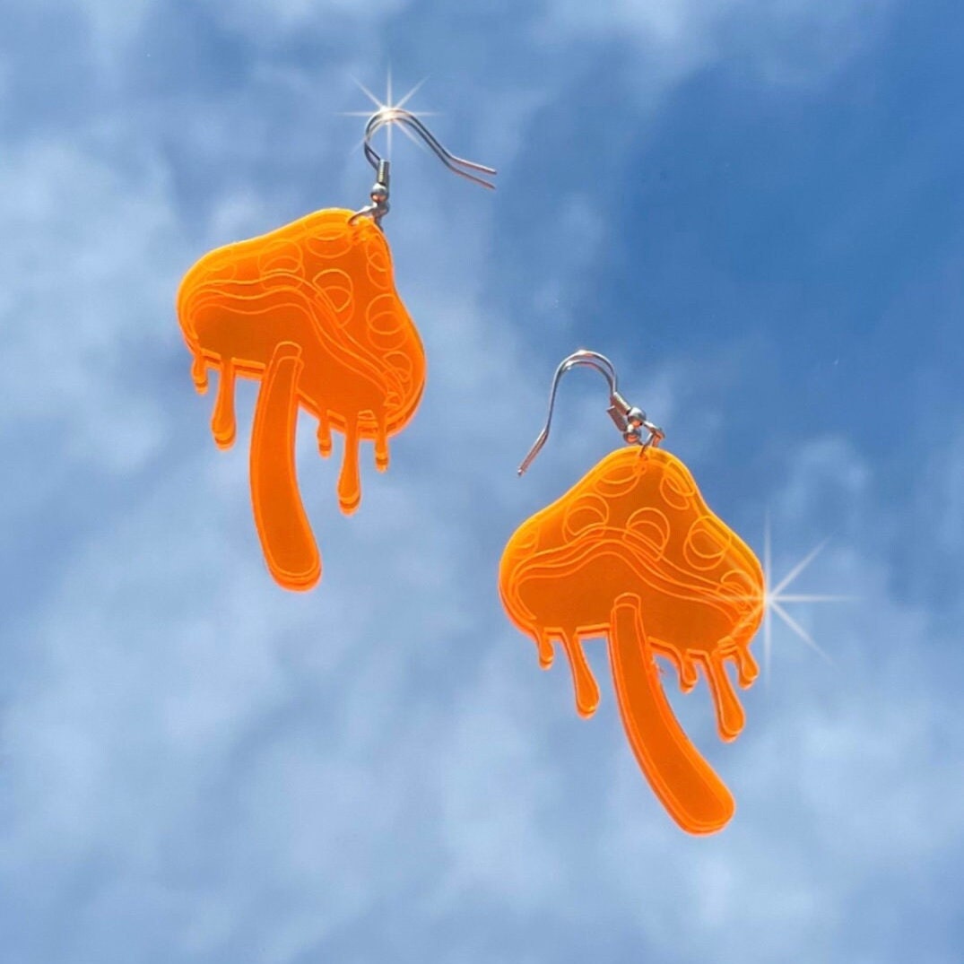 Melting Mushroom Earrings
